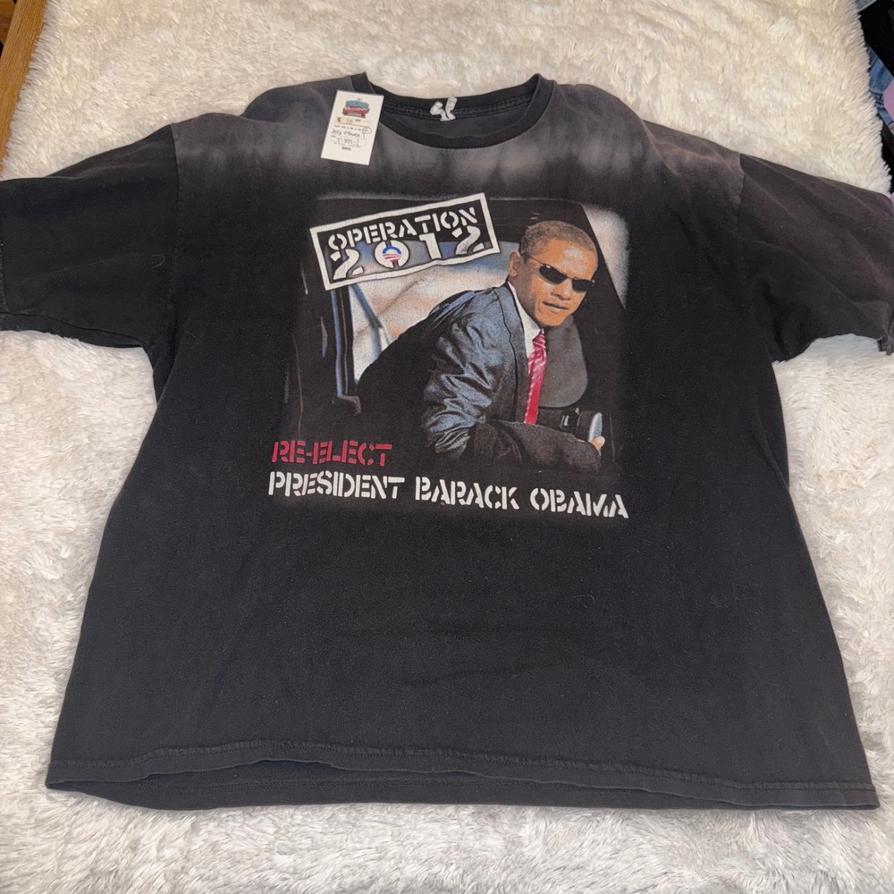 Unbranded Obama 2012 Campaign T-Shirt Mens 2XL Black Excellent Graphic Tee